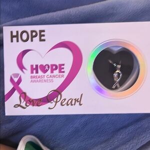 Hope Breast Cancer Awareness Love Pearl Necklace